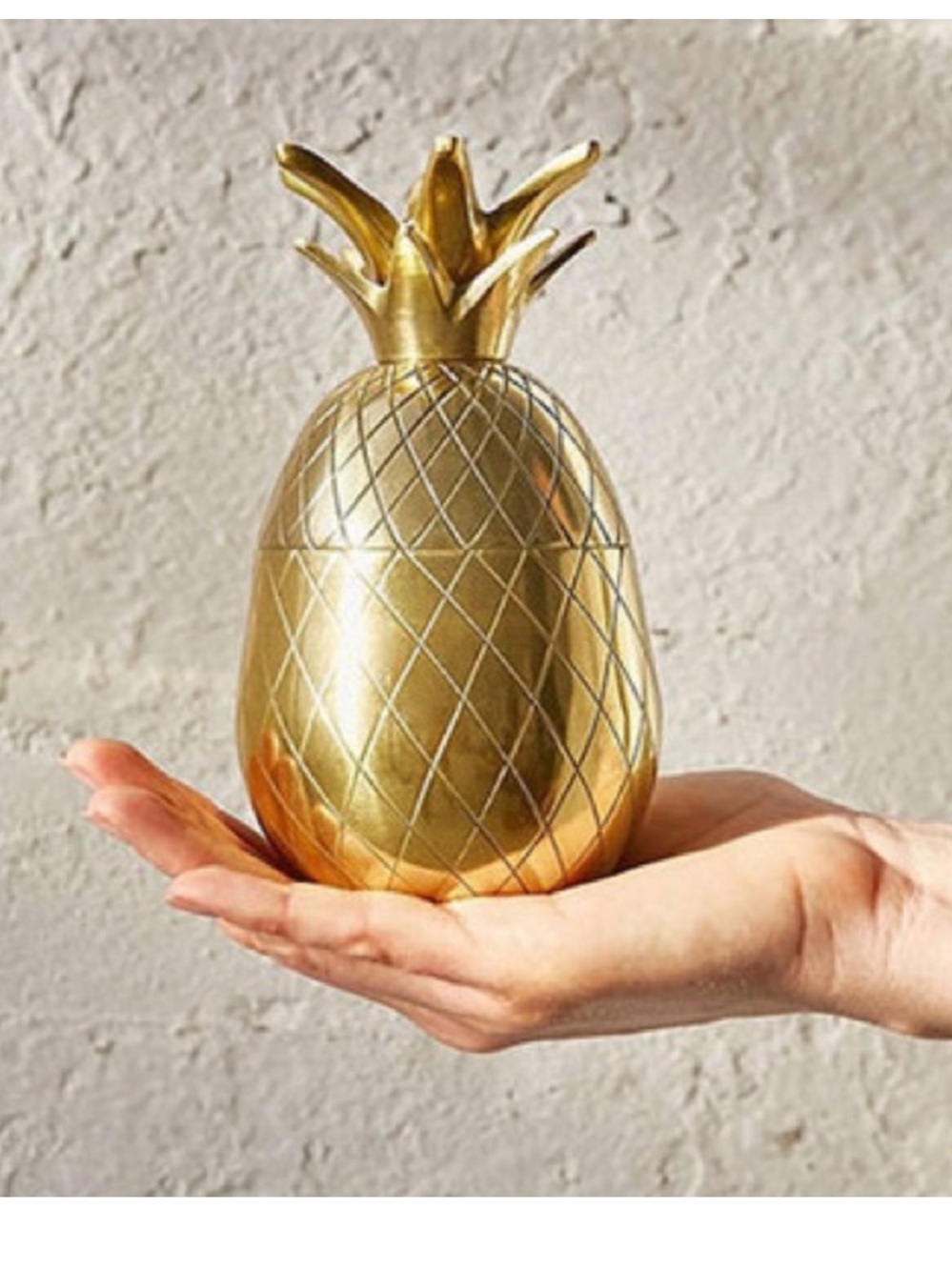 Brass pineapple tumbler